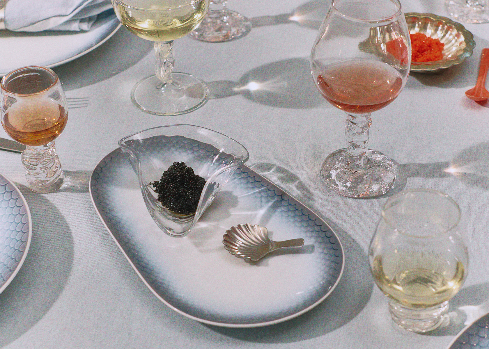 A table set with the Hav Collection from Royal Copenhagen